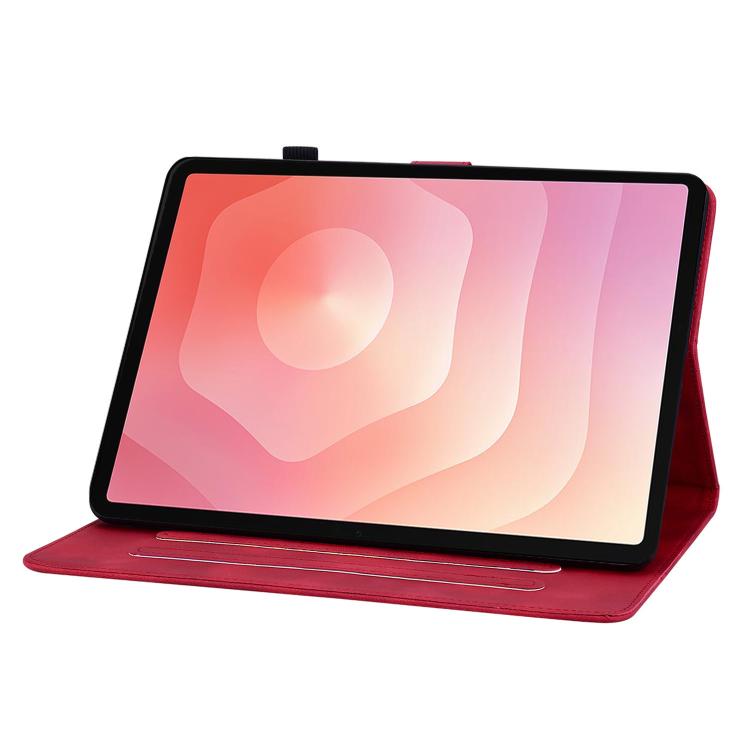 For Samsung Galaxy Tab S11 Lily Embossed Leather Tablet Case