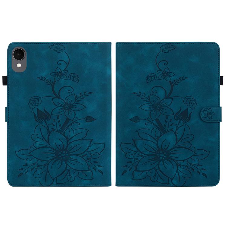 For Samsung Galaxy Tab S11 Lily Embossed Leather Tablet Case