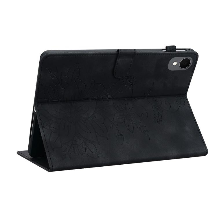 For Samsung Galaxy Tab S11 Lily Embossed Leather Tablet Case