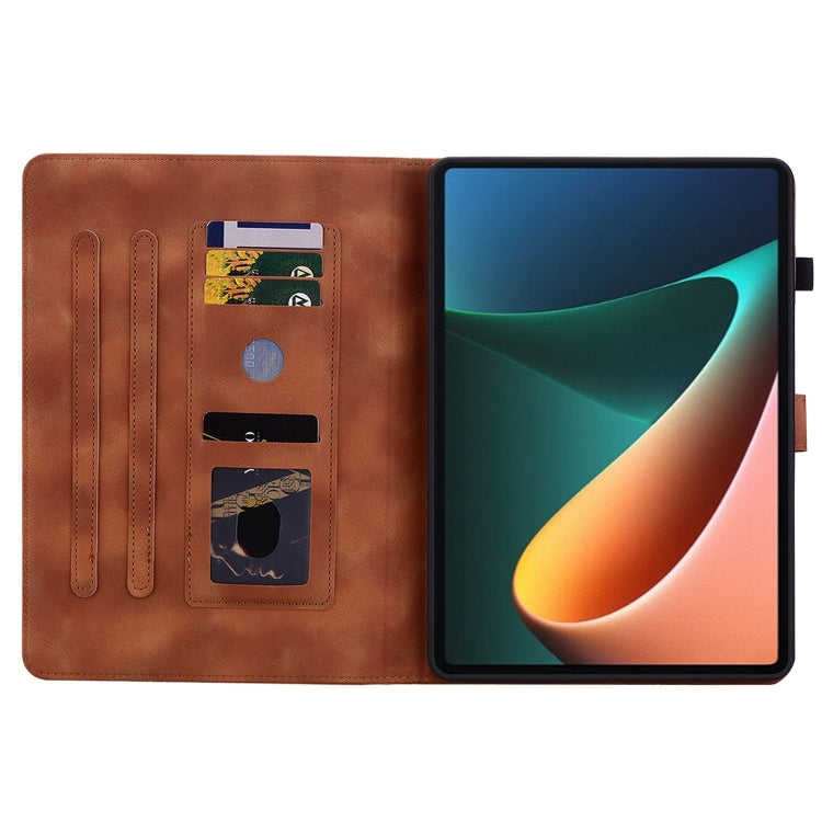 For Xiaomi Pad 5 / Pad 5 Pro Lily Embossed Leather Smart Tablet Case