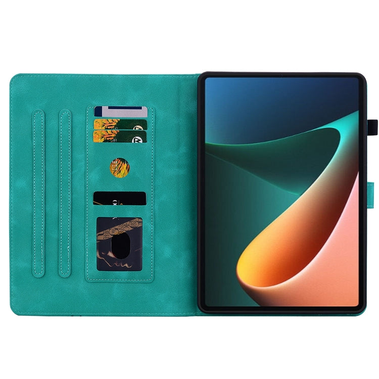 For Xiaomi Pad 5 / Pad 5 Pro Lily Embossed Leather Smart Tablet Case