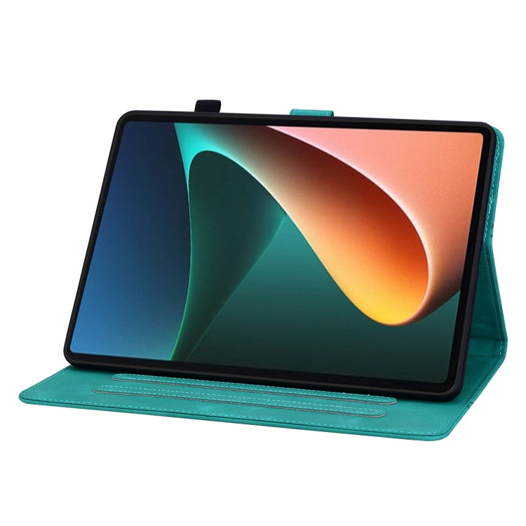 For Xiaomi Pad 5 / Pad 5 Pro Lily Embossed Leather Smart Tablet Case