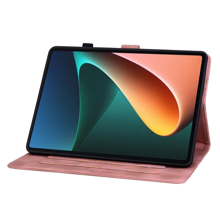 For Xiaomi Pad 5 / Pad 5 Pro Lily Embossed Leather Smart Tablet Case