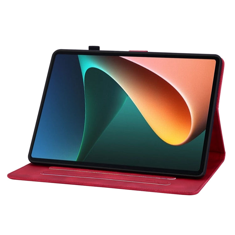For Xiaomi Pad 5 / Pad 5 Pro Lily Embossed Leather Smart Tablet Case