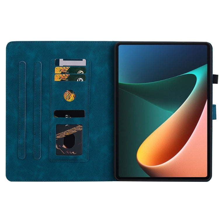 For Xiaomi Pad 5 / Pad 5 Pro Lily Embossed Leather Smart Tablet Case