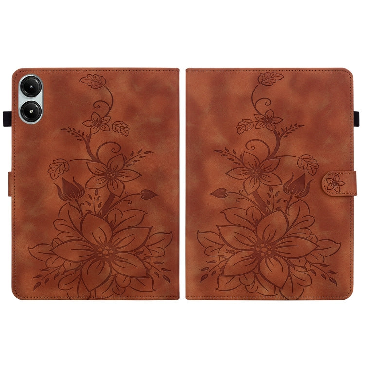 For Xiaomi Redmi Pad Pro 12.1 Lily Embossed Leather Tablet Case