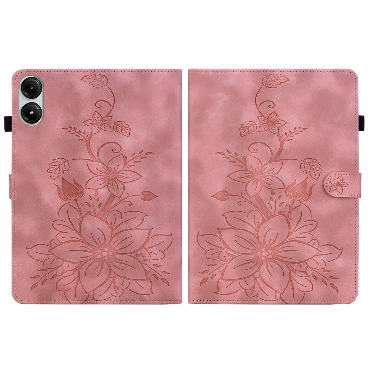For Xiaomi Redmi Pad Pro 12.1 Lily Embossed Leather Tablet Case