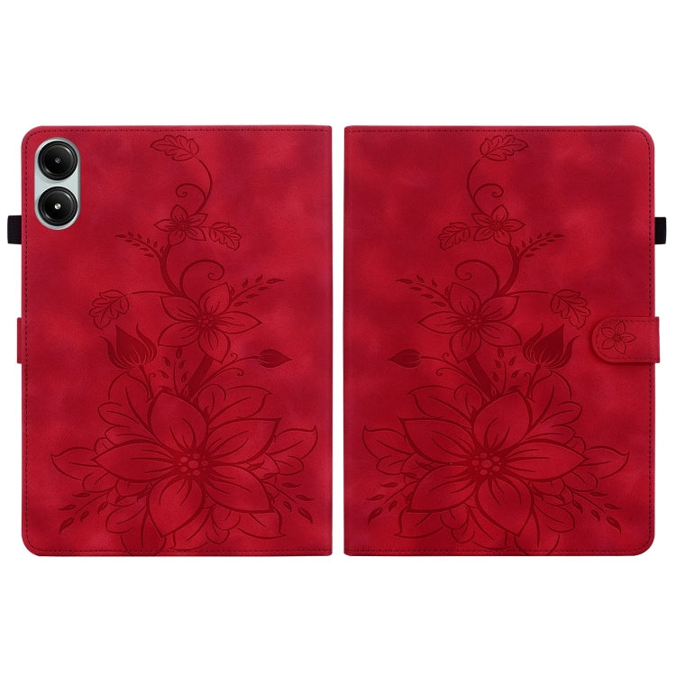 For Xiaomi Redmi Pad Pro 12.1 Lily Embossed Leather Tablet Case