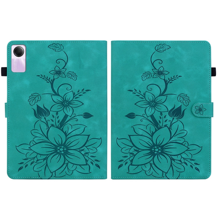 For Xiaomi Redmi Pad SE Lily Embossed Leather Tablet Case