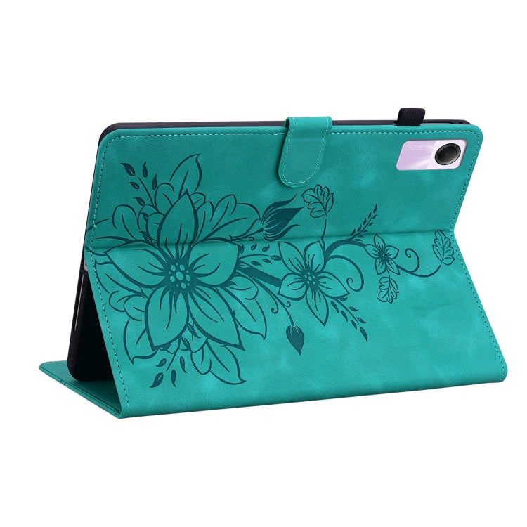 For Xiaomi Redmi Pad SE Lily Embossed Leather Tablet Case