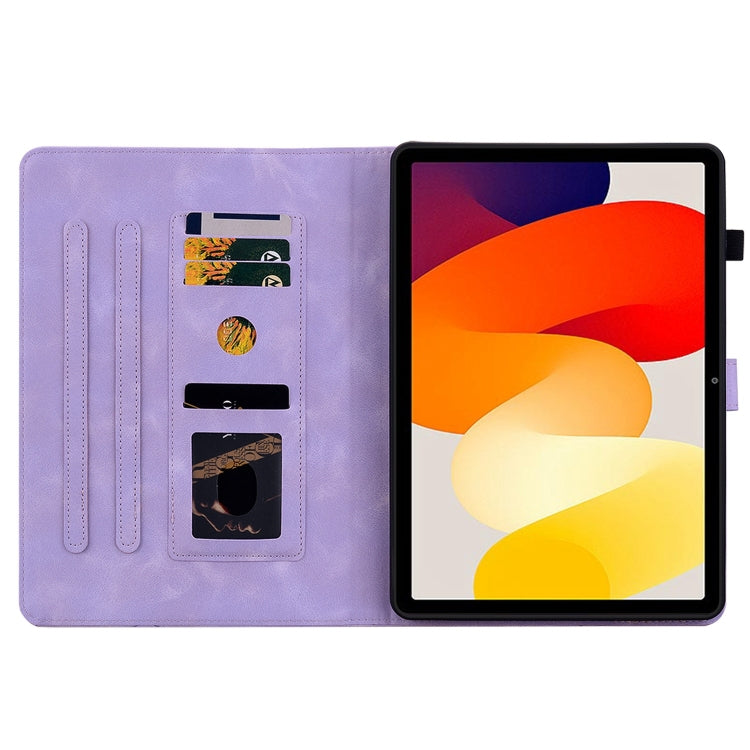 For Xiaomi Redmi Pad SE Lily Embossed Leather Tablet Case