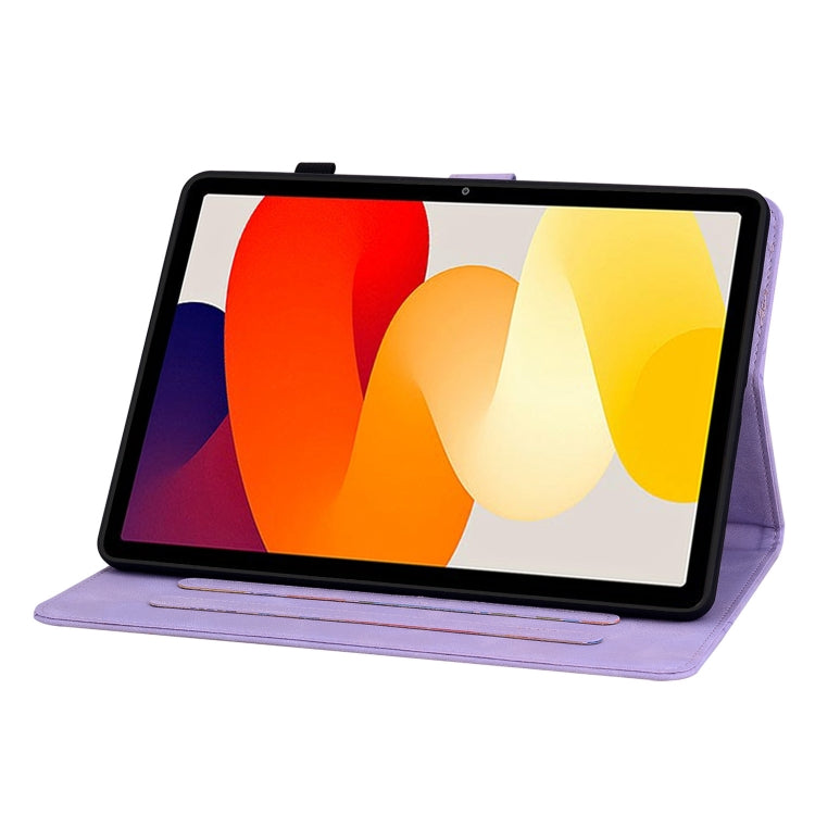 For Xiaomi Redmi Pad SE Lily Embossed Leather Tablet Case