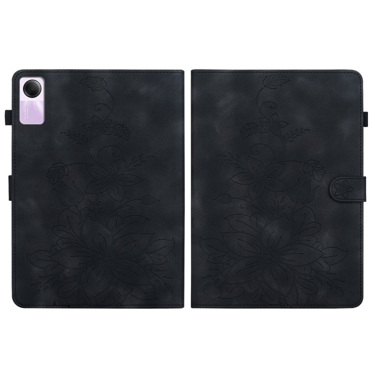 For Xiaomi Redmi Pad SE Lily Embossed Leather Tablet Case