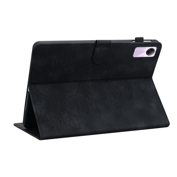 For Xiaomi Redmi Pad SE Lily Embossed Leather Tablet Case
