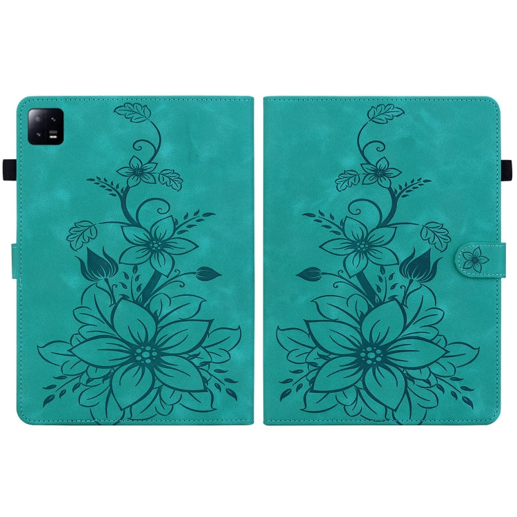For Xiaomi Pad 6 11.0 2023 Lily Embossed Leather Tablet Case