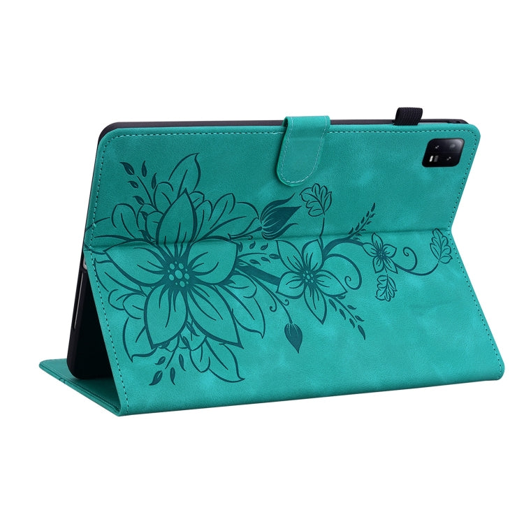 For Xiaomi Pad 6 11.0 2023 Lily Embossed Leather Tablet Case