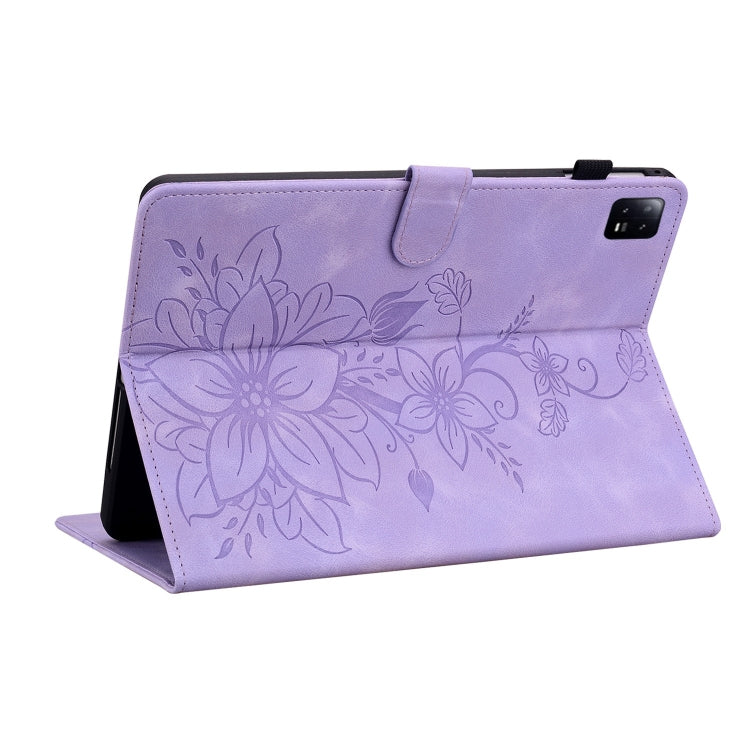 For Xiaomi Pad 6 11.0 2023 Lily Embossed Leather Tablet Case