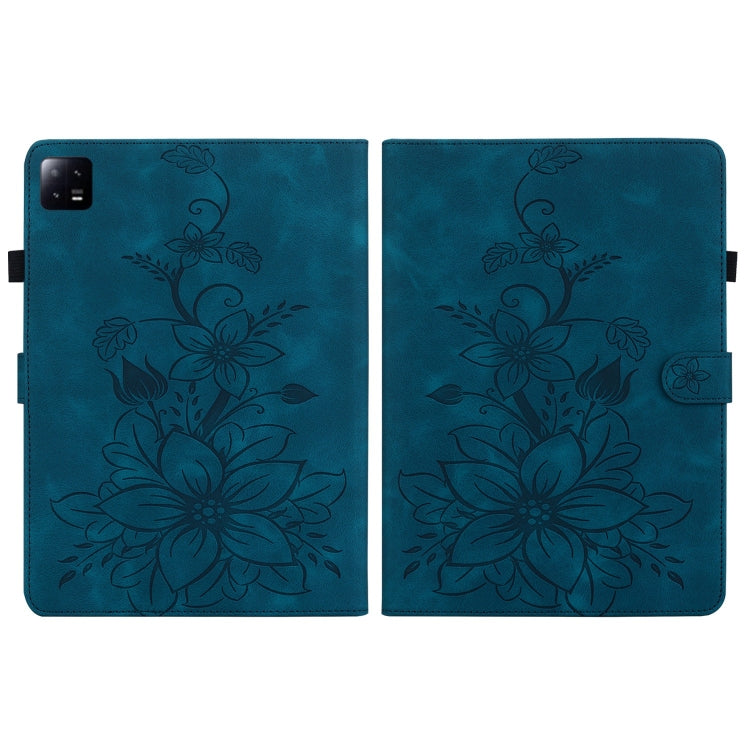For Xiaomi Pad 6 11.0 2023 Lily Embossed Leather Tablet Case