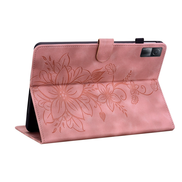 For Xiaomi Redmi Pad 10.61 Lily Embossed Leather Tablet Case