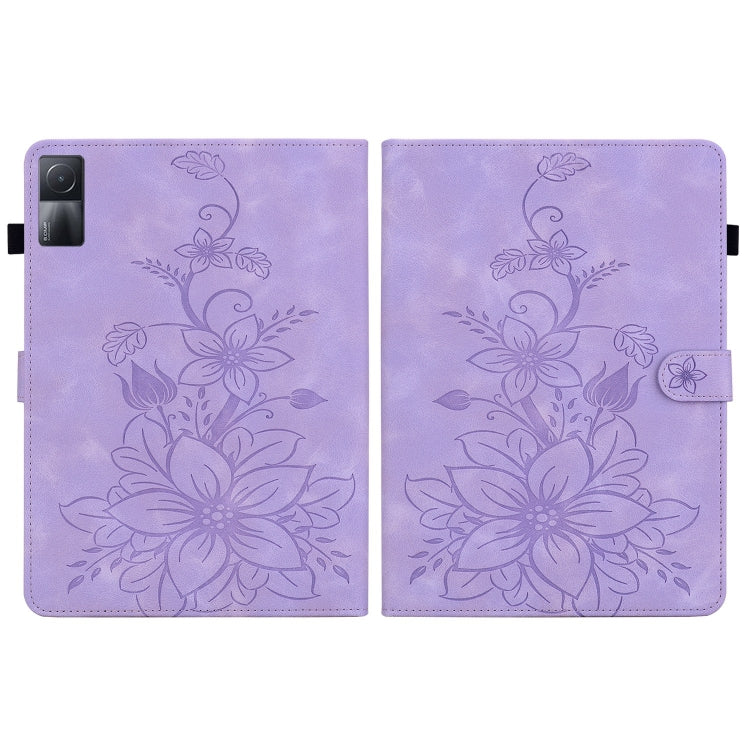 For Xiaomi Redmi Pad 10.61 Lily Embossed Leather Tablet Case