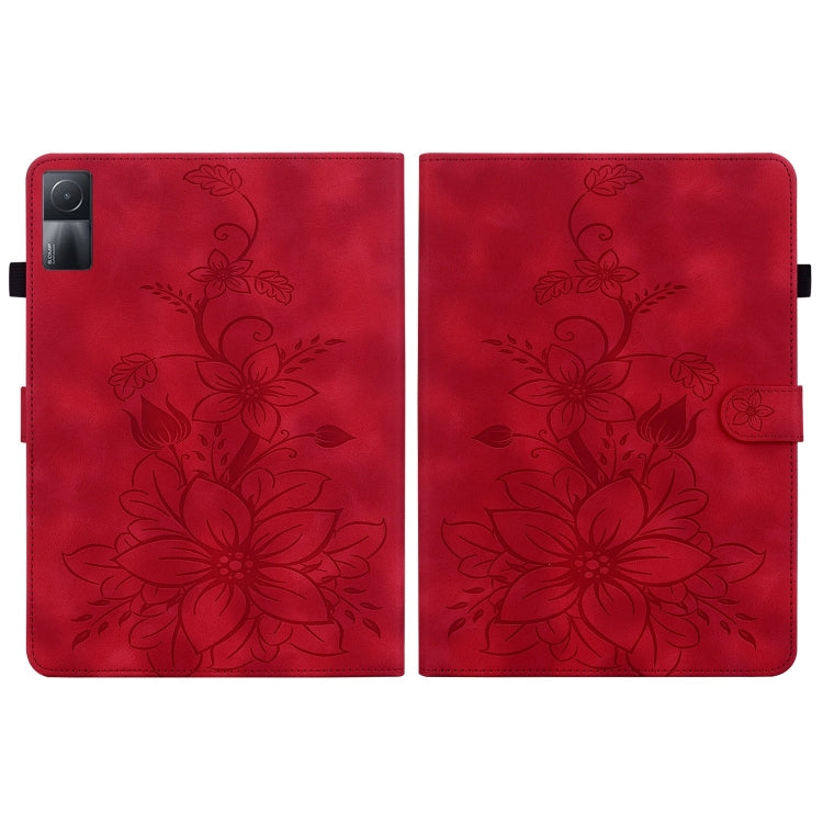 For Xiaomi Redmi Pad 10.61 Lily Embossed Leather Tablet Case