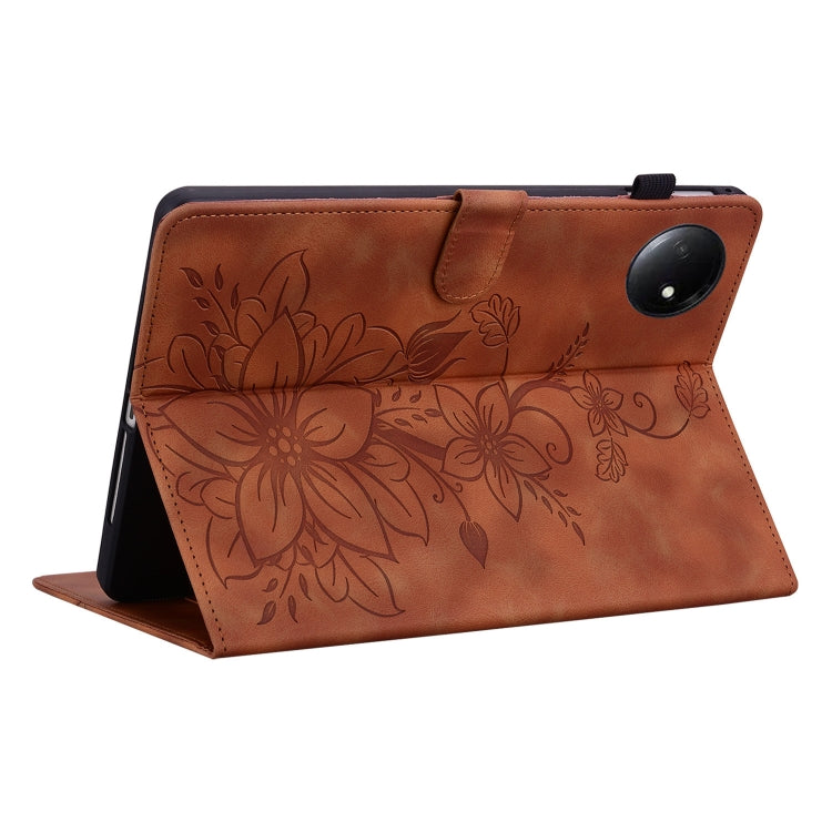 For Xiaomi Redmi Pad SE 8.7 Lily Embossed Leather Tablet Case