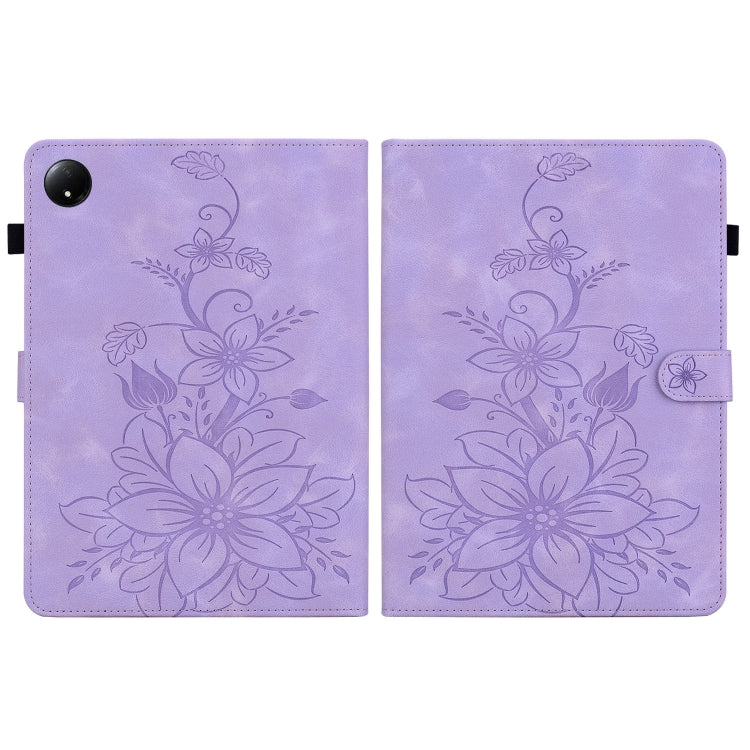 For Xiaomi Redmi Pad SE 8.7 Lily Embossed Leather Tablet Case