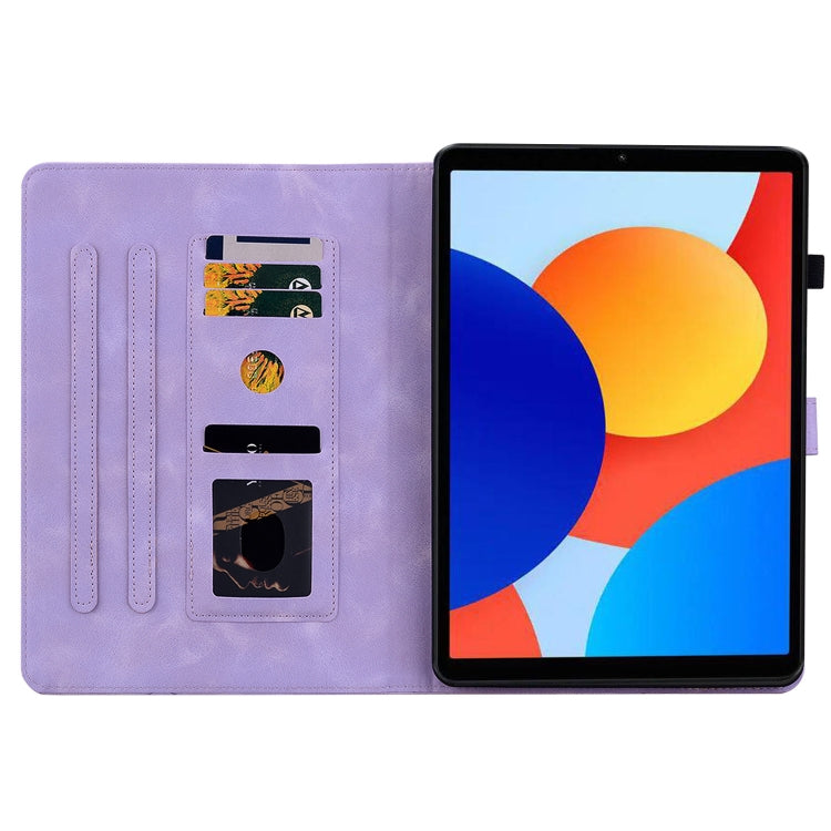 For Xiaomi Redmi Pad SE 8.7 Lily Embossed Leather Tablet Case