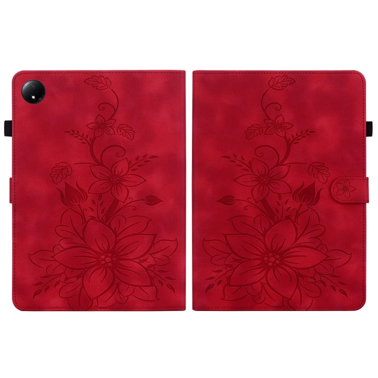 For Xiaomi Redmi Pad SE 8.7 Lily Embossed Leather Tablet Case