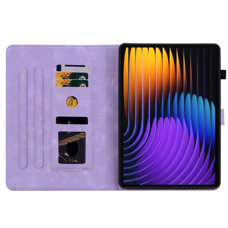 For Xiaomi Pad 7 / Pad 7 Pro Lily Embossed Leather Tablet Case