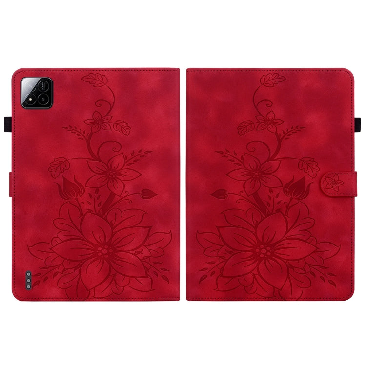For Xiaomi Pad 7 / Pad 7 Pro Lily Embossed Leather Tablet Case