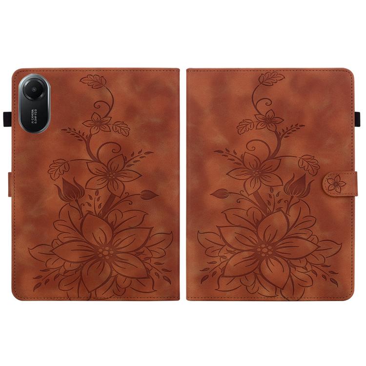 For Redmi Pad 2 / Redmi Pad SE 11 2025 Lily Embossed Leather Tablet Case
