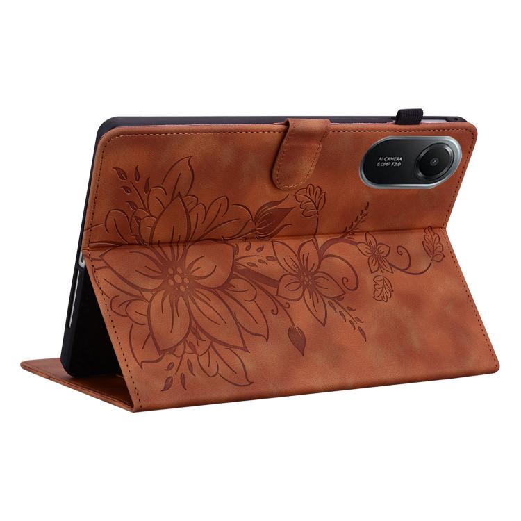 For Redmi Pad 2 / Redmi Pad SE 11 2025 Lily Embossed Leather Tablet Case