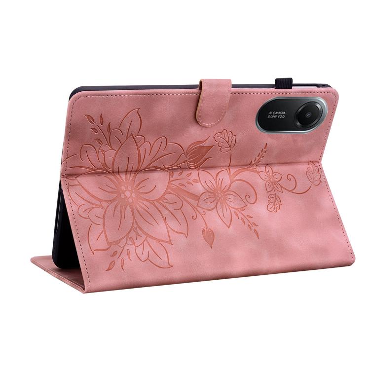 For Redmi Pad 2 / Redmi Pad SE 11 2025 Lily Embossed Leather Tablet Case
