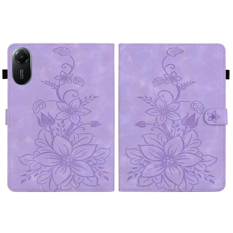For Redmi Pad 2 / Redmi Pad SE 11 2025 Lily Embossed Leather Tablet Case