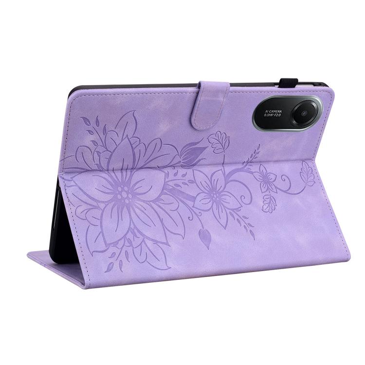 For Redmi Pad 2 / Redmi Pad SE 11 2025 Lily Embossed Leather Tablet Case