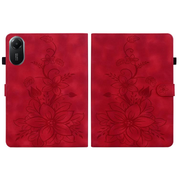 For Redmi Pad 2 / Redmi Pad SE 11 2025 Lily Embossed Leather Tablet Case