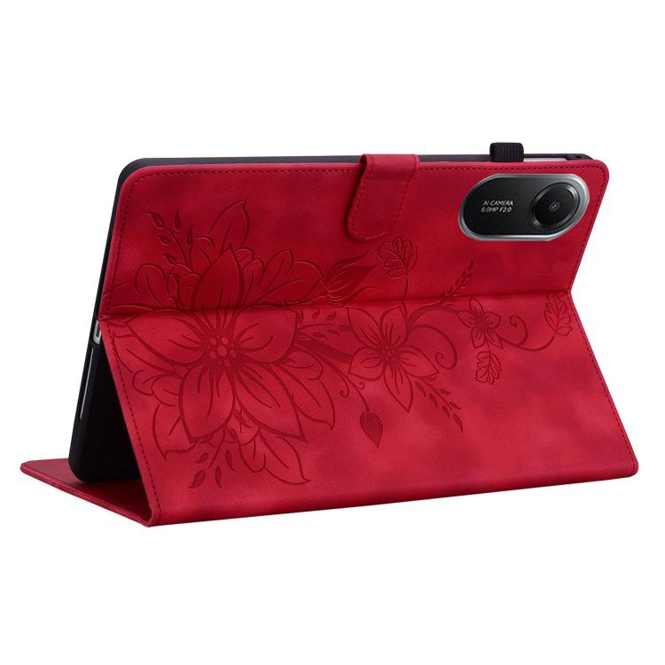 For Redmi Pad 2 / Redmi Pad SE 11 2025 Lily Embossed Leather Tablet Case