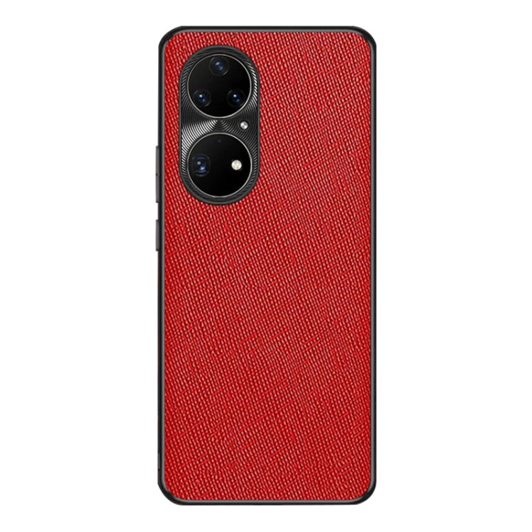 For Huawei P50 Pro Cross Texture PU Leather Phone Case