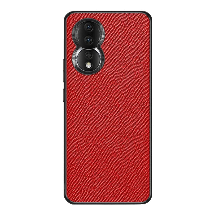 For Honor 80 Cross Texture PU Leather Phone Case