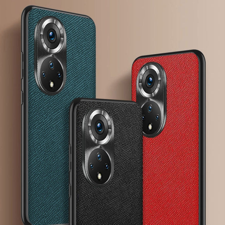 For Honor 100 Cross Texture PU Leather Phone Case