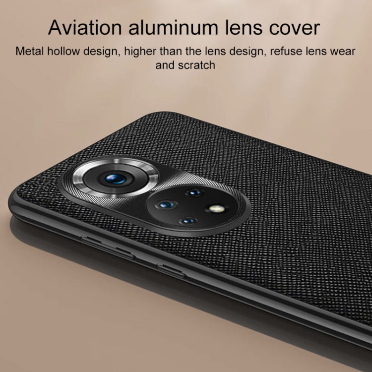 For Honor 80 Cross Texture PU Leather Phone Case