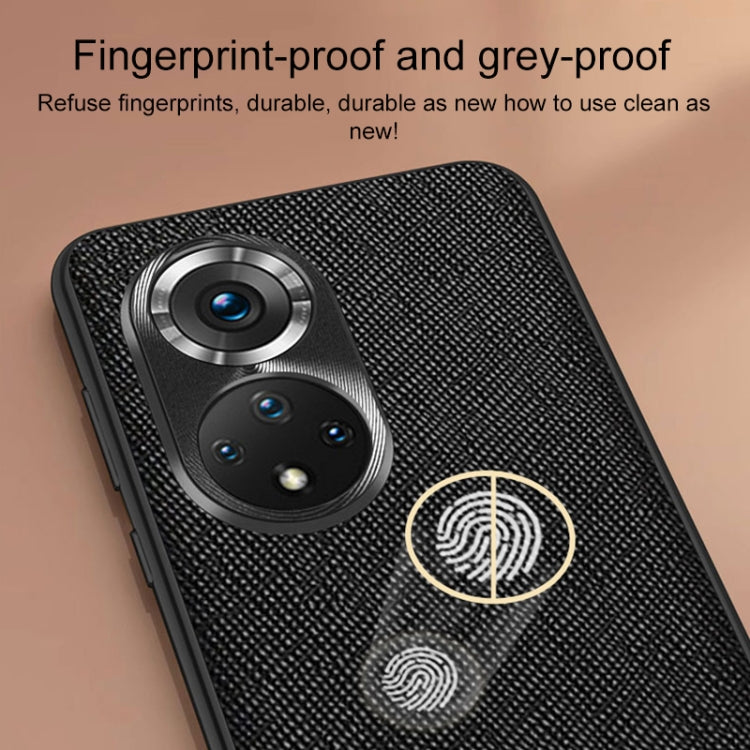 For Honor 70 Pro Cross Texture PU Leather Phone Case