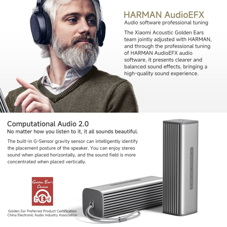 Xiaomi Sound Move Portable Bluetooth Speaker, US Plug - Silver Grey