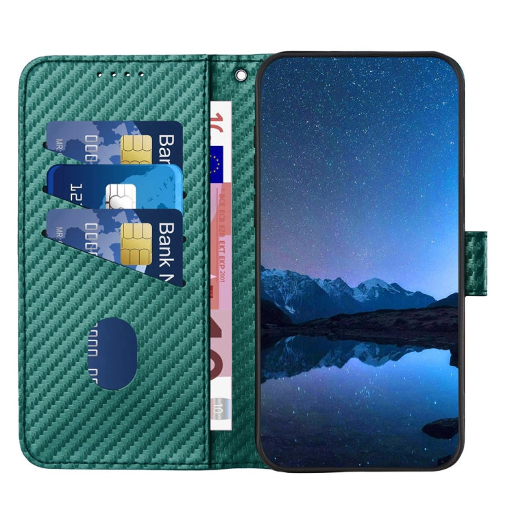 For OPPO A59 5G YX0070 Carbon Fiber Buckle Leather Phone Case with Lanyard