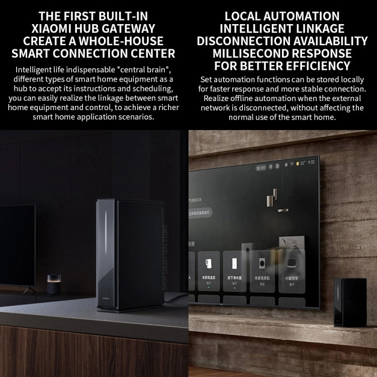 Xiaomi BE6500 Pro WiFi7 Dual Band 8-channel Independent Signal Amplifier 1GB Memory Router, US Plug - Black
