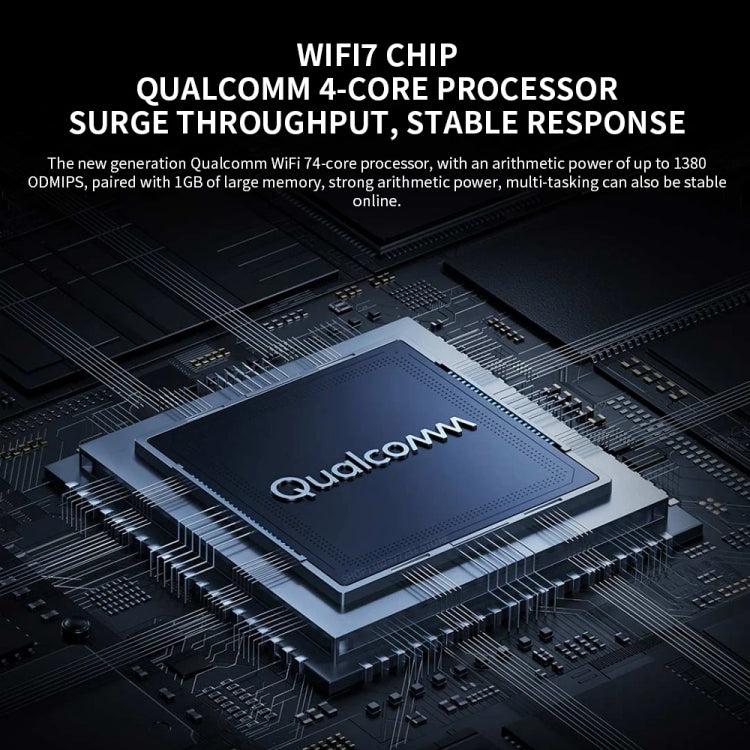 Xiaomi BE6500 Pro WiFi7 Dual Band 8-channel Independent Signal Amplifier 1GB Memory Router, US Plug - Black