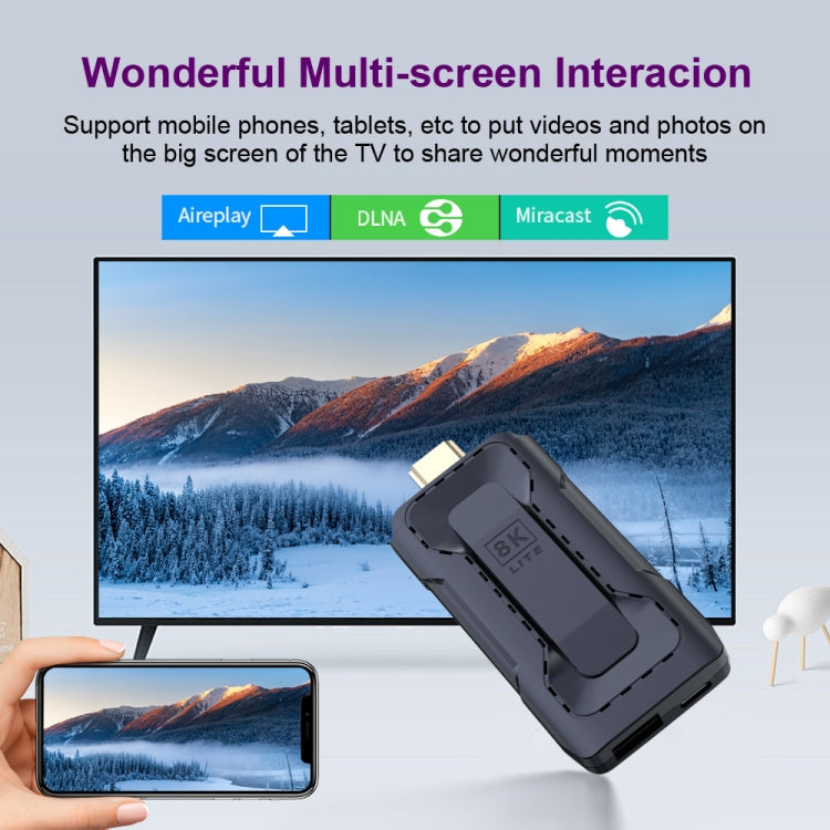 HK1 RBOX D8 RK3528 Android 13.0 Quad Core 8K HD Wifi6 Bluetooth TV Stick, RAM:4GB+32GB