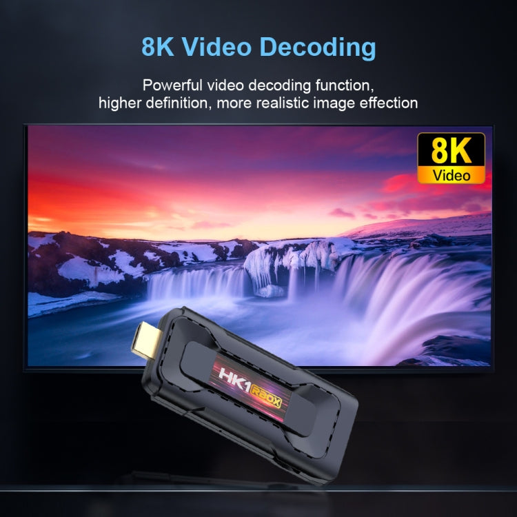 HK1 RBOX D8 RK3528 Android 13.0 Quad Core 8K HD Wifi6 Bluetooth TV Stick, RAM:4GB+32GB