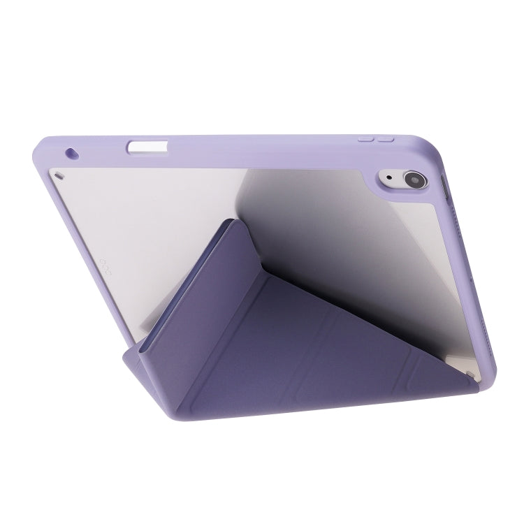 For iPad Air 11 2026 / 2025 / 2024 Deformation Transparent Acrylic Leather Tablet Case